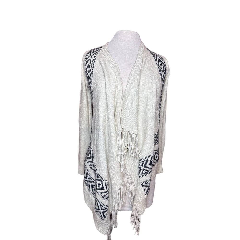 Hollister Aztec Serape Cardigan Sweater Womens Size S Boho Open Front
